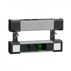 Unica System+ Stolní modul L 4x zásuvka/USB A+C Antracit/Šedá SCHNEIDER INS44407