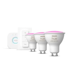 Philips Hue White and Color ambiance GU10 sada (3x LED žárovka+bridge+ovladač)