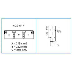 TMC 60/3X17 W 00607 Minikanál s čelním víkem 60/3x17 - bílá