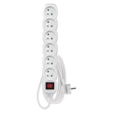 Prodlužovací kabel 3 m 6 zásuvek s vypínačem bílý PVC 1,5mm2 EMOS P1613R