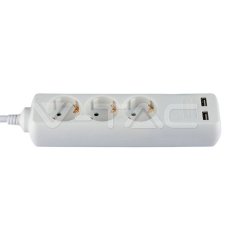 3 Ways Socket With 2 USB (3G 1.5MM2 X 1.