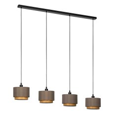 Závěsné svítidlo MARCHENA 4xE27 cappuccino/černá 160W IP20 EGLO 390121