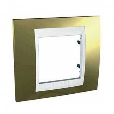 Unica Plus Krycí rámeček jednonásobný, Oro/Polar SCHNEIDER MGU66.002.804