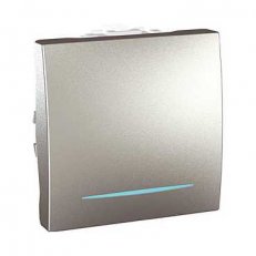 Unica Spínač s orientační kontrolkou řazení 1So Aluminium SCHNEIDER MGU3.201.30N