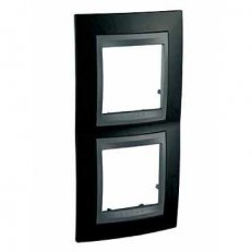 Unica Top rámeček dvojnásobný vertikální Rhodium Black/Grafit MGU66.004V.293