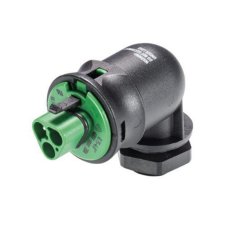 vidlice vestavná gesis RST, 3-pól, pružinové svorky, M20, úhlová 90°, zelená