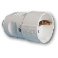 spojka schuko DE 16A/250V, DIN 49440/41, IP20, bílá PCE PC-05148