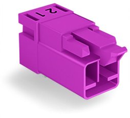 Konektor na desky plošných spojů, úhlové, 2pól., Růžová WAGO 890-892/011-000