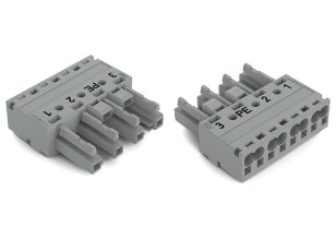 Zdířka 4pól. Kód. B šedá WAGO 770-244/062-000