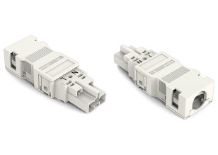 Zástrčka S pouzdrem s odlehčením tahu 2pól. bílá WAGO 770-132/041-000