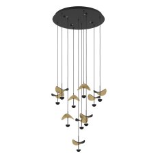 Závěsné svítidlo DRACERA LED O580 černá/zlatá 10X2,3W EGLO 390339