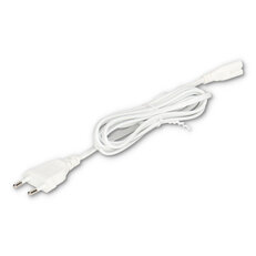 Napájecí kabel 230 V 2 x 0,5 mm2 s plochou EU vidlicí bílý délka 3 m