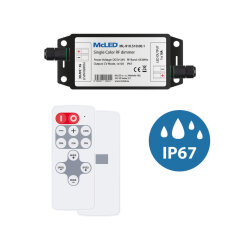 Sada RF Nano pro jednobarevné LED pásky 1 zóna ovladač + přijímač max. 10A IP67