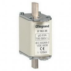 POJISTKA NOŽOVÁ GG/GL VELIKOST 00 63A  LEGRAND 016335