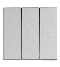 Kryt spínače trojitý, stříbrný SCHRACK EV122316--