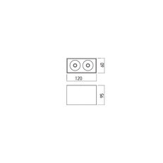 XCARD RECTANG. CEILING FITTING GU10/PAR1