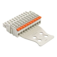 1vodičová pružinová svorkovnice, Páčka, Push-in CAGE CLAMP, Světle šedá