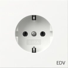 Zásuvka SCHUKO EDV F100 čistě bílá GIRA 445870