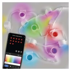 GoSmart LED bodové svítidlo řetěz 255 cm 12 dílů 7W RGBIC+CCT stmív WiFi ZIW15CR