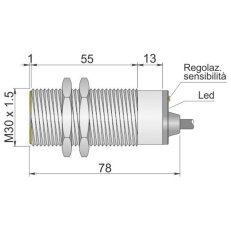 Indukční senzor pro kontrolu otáček - Atex prach AECO CRT30-R10 VB AD3