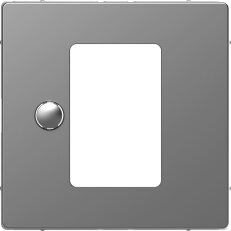 Centrální deska, Merten System D, pro termostaty, stainless steel, plast