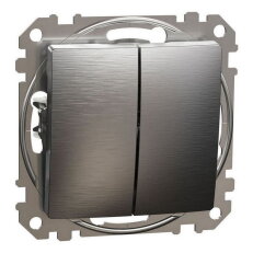 Přepínač sériový ř.5,Leštěný Hliník,Sedna Design/Elements SCHNEIDER SDD170105U