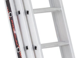 Trojdílný univerzální žebřík Premium, nášlapy 3x9 ALVE 563091