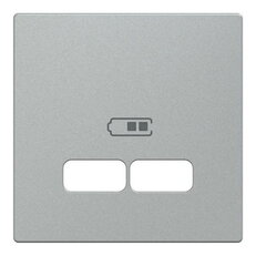 Centrální deska, Merten System M, pro USB nabíječky, aluminium MEG4367-0460