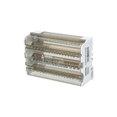 Blok distribuční BED-418/80B, 4P (4x18), Cu, 80A, 500V AC/DC, šedá, na DIN/panel
