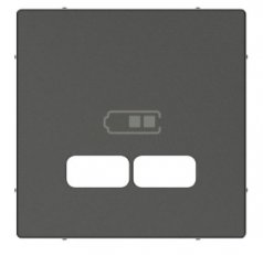 Merten Centrální deska pro 2xUSB, System M, Antracit SCHNEIDER MTN4367-0414