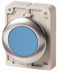 Eaton M30I-FD-B Ovládací hlavice, zapuštěné tlačítko, bez aret, nerez, modrá