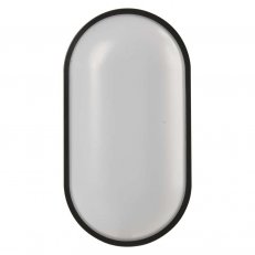 LED NÁSTĚNNÉ SV. OVÁL ČERNÁ IP65 20W WW