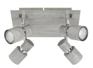 Merkur GU10 4x 50W IP20 stříbrný dub RABALUX 6128