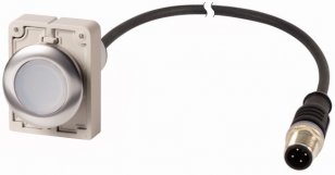 Eaton C30C-FDL-W-K10-24-P5 Prosvětlené tlačítko, bez aret, 24V AC/DC, bílá, 1Z