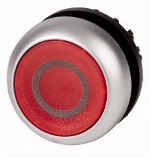 Eaton M22-DL-R-X0 Prosvětlená ovládací hlavice, bez aret, titan, O červená