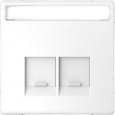 Merten Centrální deska datové zásuvky 2xRJ45 Lotos White SCHNEIDER MTN4574-6035