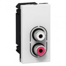 MOSAIC ZÁSUVKA AUDIO 2 RCA 2MODULOVÝ LEGRAND 078753