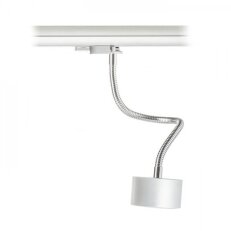 PIXIE na husím krku pro tříokr. lištu stříbrnošedá chrom 230V LED GX53 7W R10641