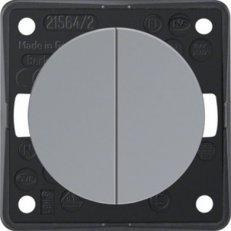 Kolébkový vypínač, řazení 5, 16 AX, 250VAC, Integro Flow/Pure, šedá, lesk