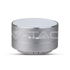 Metal Bluetooth Speaker With Mic & TF Card Slot 400mah Battery Silver , VT-6133