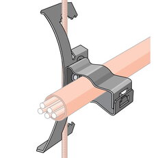 příchytka na závitové tyče M8-M12, pro kabel 18-30mm CADDY 171090