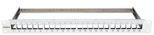 19'' patchpanel pro max. 24 keystone,neosazený,1U,RAL 7035 SCHRACK HSER0240GS