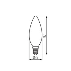 Světelný LED zdroj XLEDIM C35E14 5,9W-WW, KANLUX 35278