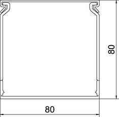 OBO CABLIX 8080 S Propojovací kanál CABLIX 80x80x2000 kamenná šeď
