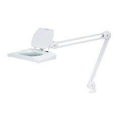 Stolní lupa s osvětlením SMD LED, 3D, se svorkou, bílá FK TECHNICS 4731328-01