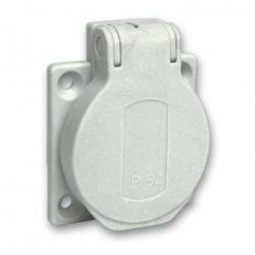 Schneider PKS52G Zásuvka schuko 50 x 50 16A 2P+PE 250V IP54 šedá