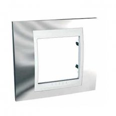 Unica Plus Krycí rámeček jednonásobný, Cromo/Polar SCHNEIDER MGU66.002.810