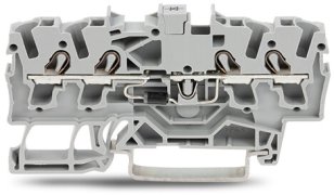 Svorka pro moduly 4 vodiče s diodou 1N4007 šedá 2,5mm2 WAGO 2002-1411/1000-411