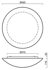 Přisazené svítidlo AURA 5 3x10W IP43 ON/OFF SKLO OPAL bílá OSMONT AUR40095