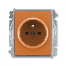 ABB ELEMENT Zásuvka chráněná s clonkami karamelová/led. šedá 5519E-A02357 07